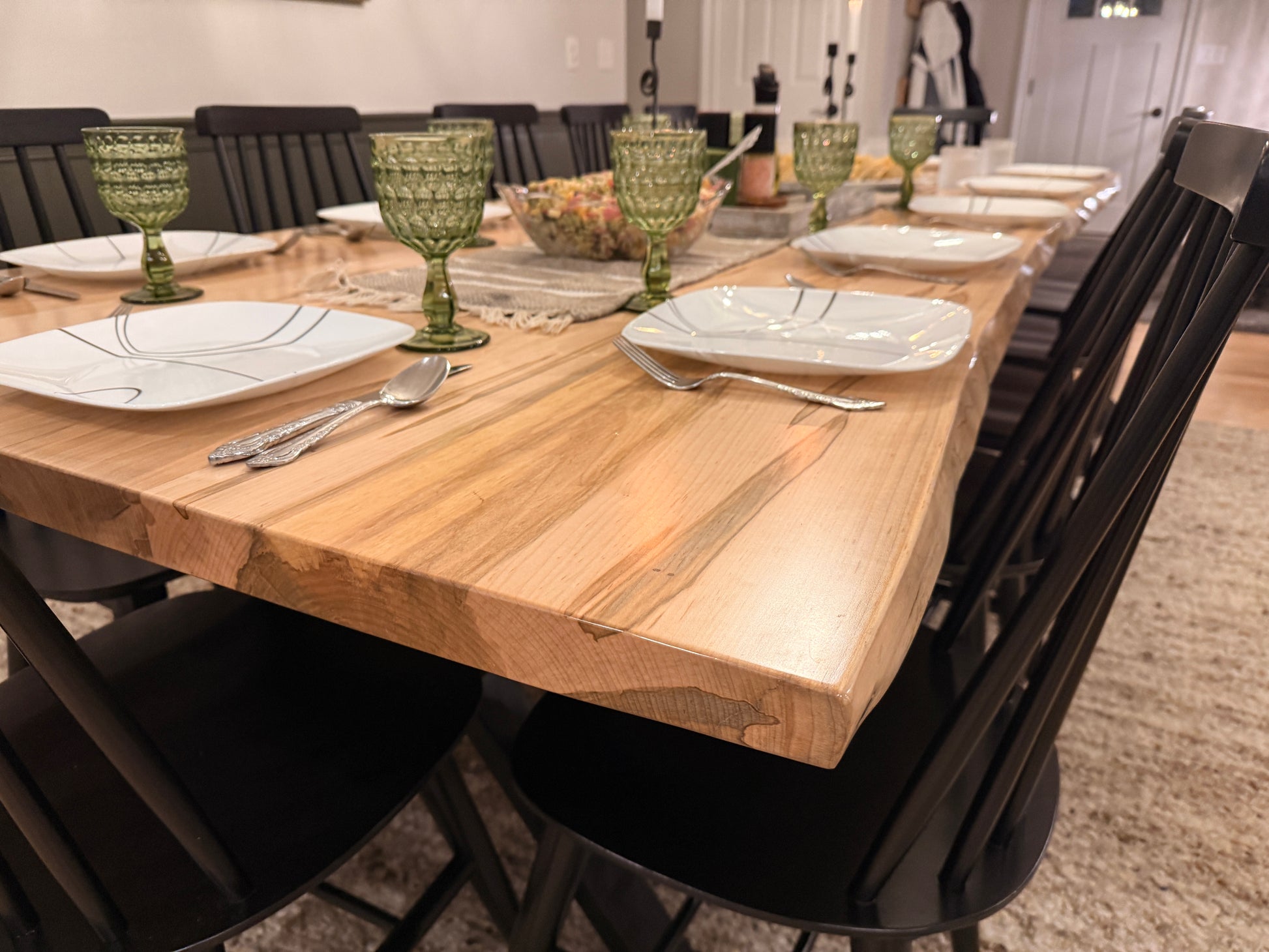 Ambrosia Maple Table with Live Edge (chairs not included) Table Gathered Table Co.