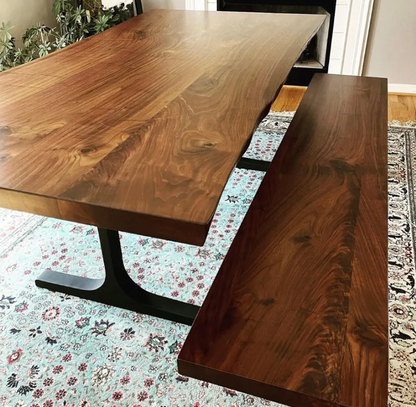 Walnut Wood Table (chairs not included) Table Gather Table Co.
