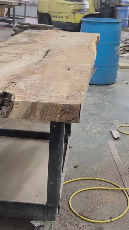 Walnut Wood Table with Live Edge